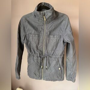 Old Navy Cinch Waist Faded Navy Utility Zip Up Jacket XS